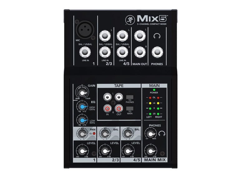 Mackie MIX5 5 Channel Compact Mixer 